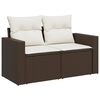 vidaXL 11-delige Loungeset met kussens poly rattan bruin