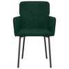 vidaXL Eetkamerstoelen 2 st fluweel donkergroen