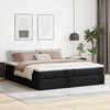 vidaXL Ottoman bed met matrassen 160x200cm kunstleer zwart