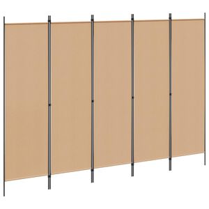 vidaXL Kamerscherm met 5 panelen 250x180 cm zwart