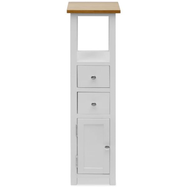 vidaXL Ladekast hoog 26x26x94 cm massief eikenhout