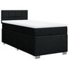 vidaXL Boxspring met matras stof zwart 80x200 cm