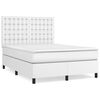 vidaXL Boxspring met matras kunstleer wit 140x200 cm