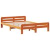 vidaXL Bed met matras massief grenenhout wasbruin 140x190 cm