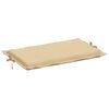 vidaXL Ligbedkussen 186x58x4 cm stof gemêleerd beige
