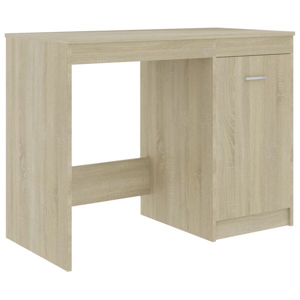 vidaXL Bureau 100x50x76 cm bewerkt hout sonoma eikenkleurig