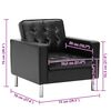 vidaXL Fauteuil zwart 75x70x75 cm kunstleer