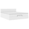 vidaXL Ottoman bed met matrassen en LED's 200x200cm kunstleer