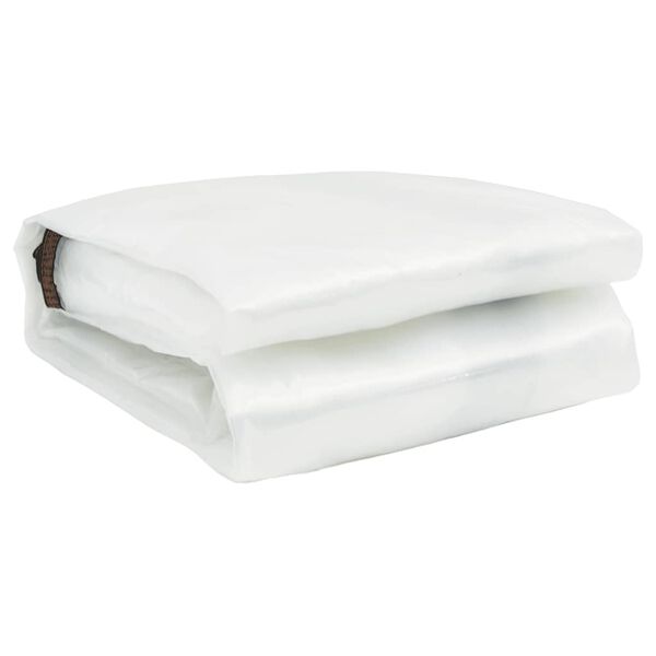 vidaXL Doorzichtig zeildoek met zeilringen 12x12 m polyethyleen