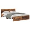 vidaXL Bedframe met hoofdeinde Oud Hout 135 x 190 cm Bewerkt hout