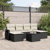 vidaXL 7-delige Loungeset met kussens poly rattan zwart
