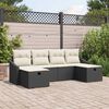 vidaXL Tuin Sofa Set met kussen 6 pcs Zwart Poly riet