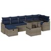 vidaXL Tuin Sofa Set 8 st Grijs poly rattan
