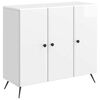 vidaXL Dressoir Hoogglans Wit 89 x 34,5 x 80 cm Bewerkt hout