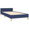 vidaXL Bedframe zonder matras 90x200 cm stof blauw