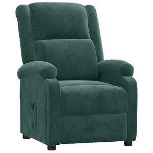 vidaXL Fauteuil verstelbaar fluweel donkergroen