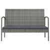 vidaXL 16-delige Loungeset met kussens poly rattan grijs