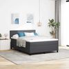 vidaXL Boxspringbed Donkergrijs en Wit 140 x 200 cm Katoen Stof