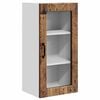 vidaXL Wandglas cabinet LUCCA Oud hout 40 x 31 x 80 cm Bewerkt hout