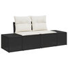 vidaXL Tuin Sofa Set met kussen met opslag 11 pcs Zwart en Crème