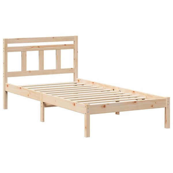 vidaXL Bedframe Bruin 90 x 200 cm Massief grenenhout