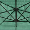 vidaXL Parasol met stalen paal 290x290x238 cm groen