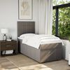 vidaXL Boxspring met matras stof taupe 90x200 cm