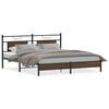 vidaXL Bedframe zonder matras bewerkt hout bruin eikenkleur 183x203 cm