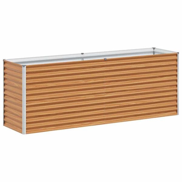 vidaXL Verhoogde plantenbak 195 x 50 x 68 cm Gegalvaniseerd staal