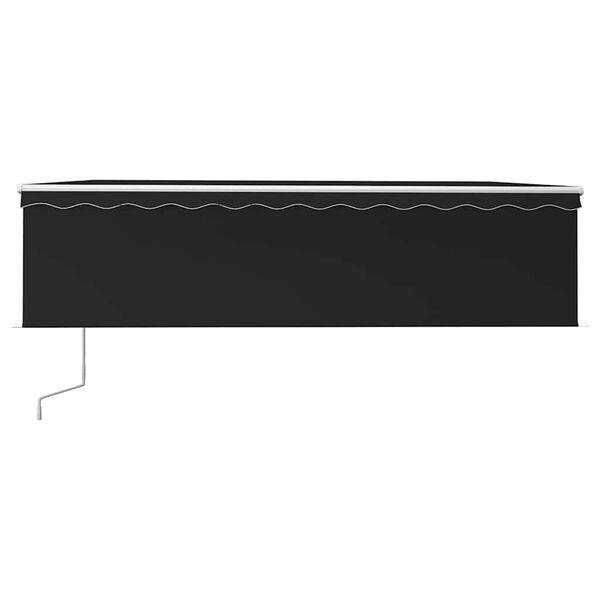 vidaXL Luifel automatisch uittrekbaar met rolgordijn 5x3 m antraciet