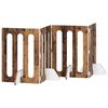 vidaXL Opvouwbaar huisdierhek 4 pcs Eikenhout 201 x 38 x 70 cm