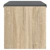 vidaXL Halbank met kussen Sonoma Eiken 63 x 38 x 40 cm