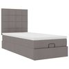 vidaXL Bed met matras 100x200 cm stof taupe