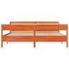 vidaXL Bedframe zonder matras massief grenenhout wasbruin 200x200 cm