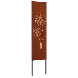 vidaXL Tuin Privacy Screen Fretwerk Roestig 32 x 140 cm weervast staal
