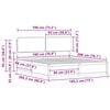 vidaXL Bedframe met Gevoerd Hoofdgedeelte Lichtgrijs 180 x 200 cm
