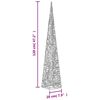 vidaXL Kerstverlichtingskegel met 60 warmwitte LED's 120 cm acryl