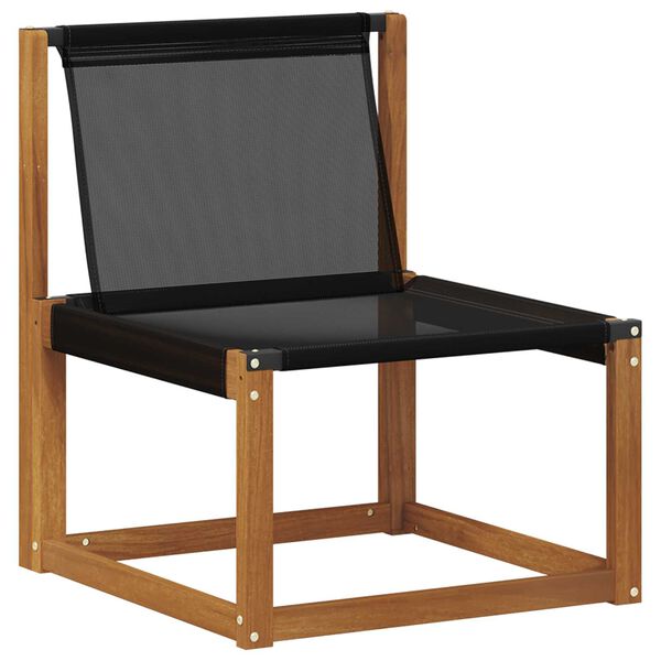 vidaXL Buiten bankenset met kussen 4 pcs Natuurlijk en Zwart