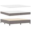 vidaXL Boxspringbed met matras met hoofdeinde Taupe 200 x 200 cm Stof