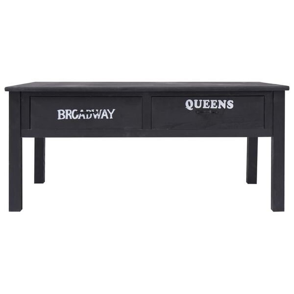 vidaXL Salontafel 100x50x45 cm hout zwart