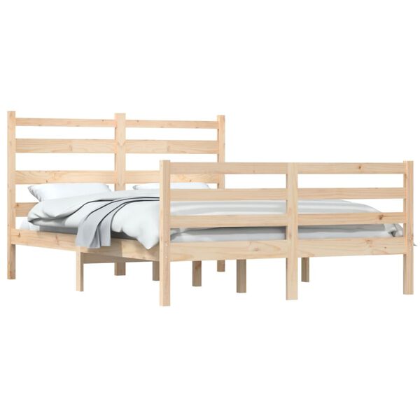 vidaXL Bedframe massief grenenhout 140x200 cm