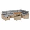 vidaXL Tuin Sofa Set 9 st Beige poly rattan