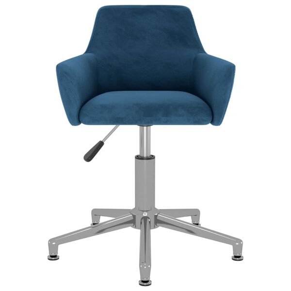 vidaXL Eetkamerstoelen draaibaar 6 st fluweel blauw