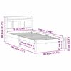 vidaXL Bedframe Bruin 75 x 190 cm Massief grenenhout