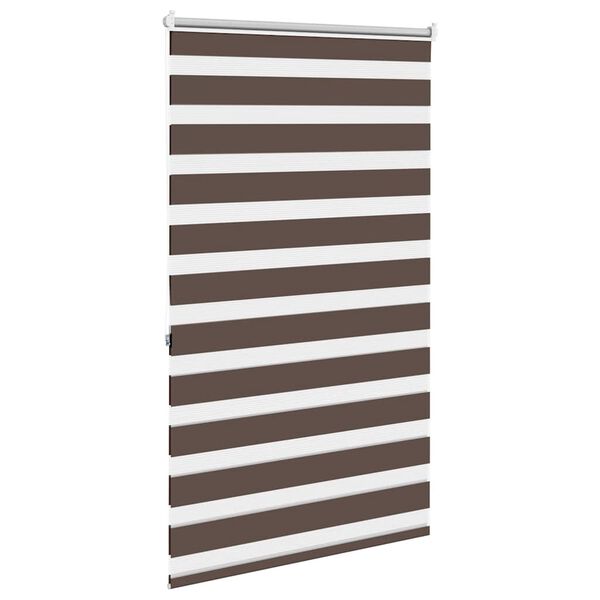 vidaXL Zebra rolgordijn 80,9 x 175 cm stofbreedte 76,7 cm koffiebruin