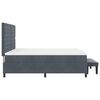 vidaXL Boxspring bed met matras Donkergrijs 180 x 200 cm Fluweel