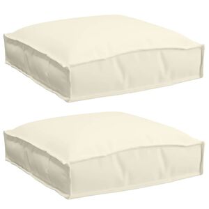 vidaXL Kussen 2 pcs Cr&egrave;me 40 x 40 x 8 cm Oxford Stof