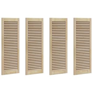 vidaXL Kastdeur 4 pcs Naturel 110 x 2,1 x 39,5 cm Massief grenenhout