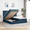 vidaXL Ottoman bed met matrassen 180x200cm fluweel donkerblauw