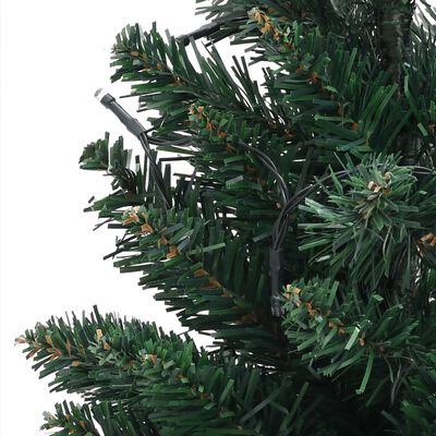 vidaXL Kunstkerstboom met verlichting en standaard 60 cm PVC groen